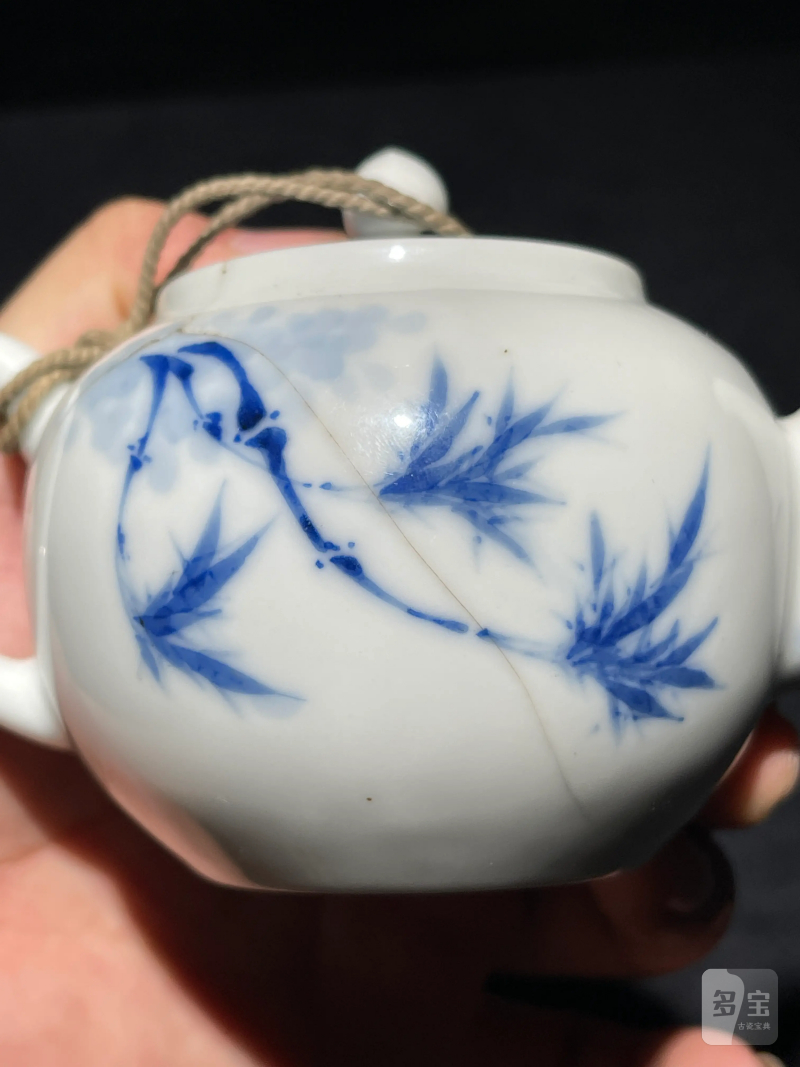 民国 王步青花花鸟纹执壶 - 图6